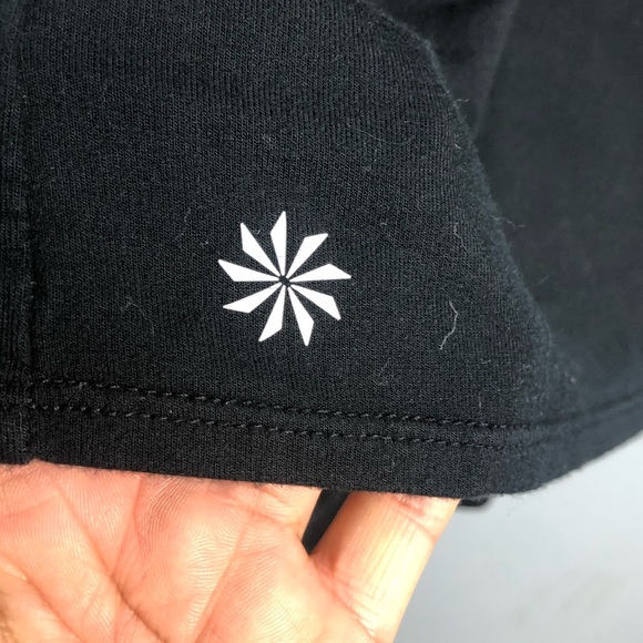 ATHLETA criss cross back  tunic tank top scoop neck black size M super soft - Picture 13 of 13